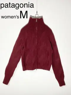 patagonia ハイカラーウールニットジャケット レディースMサイズ