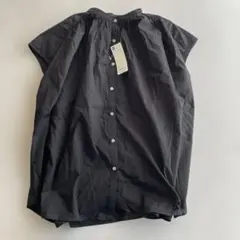 GU ブラック 半袖ブラウス XL