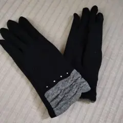 手袋 黒 スマホ対応 レディース