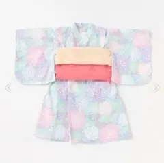 petit main 紫陽花花柄浴衣　110