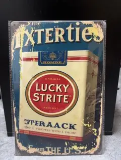 10-147 ブリキ看板　アメリカン雑貨　インテリア　レトロ　タバコ