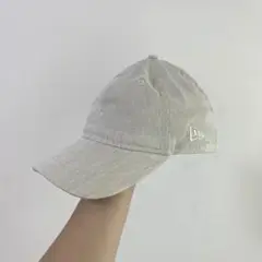 NEWERA ニューエラ　麻　リネン　キャップ　春夏　ベージュ　刺繍