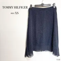 ☆美品☆ TOMMY HILFIGER フレア スカート 水玉 ドット柄