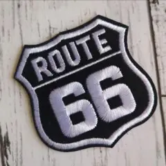 route66 アメリカン ブラック アイロンワッペン