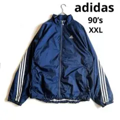 90’s アディダス adidas ナイロンジャケット ネイビー XXL