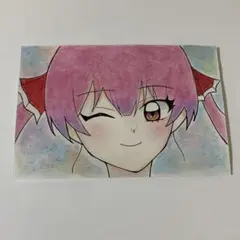 手描きイラスト　ファンアート　マリン　Vtuber