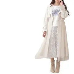 E615 JILL by JILL STUART チュールフレアトレンチコート