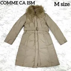 COMME CA ISM ダウンコート ロング ダウン90% ファー ベルト