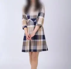【美品】ブルーレーベルワンピース　バックリボン