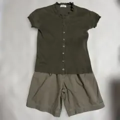 45rpm studio ペインター ハーフパンツ ショートパンツ グリーン系