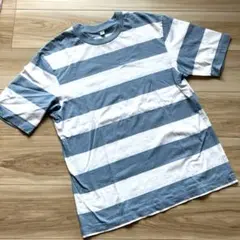 ユニクロ★半袖ボーダーTシャツ S ブルーホワイト