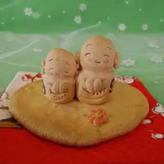 地蔵 お地蔵さん なかよし しあわせ 家族 お守り 陶人形 置物