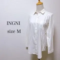 INGNI イング シャツ トップス 白 長袖 薄生地 サイズM