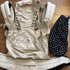 ergobaby 抱っこひも ベージュ ドット柄カバー付き