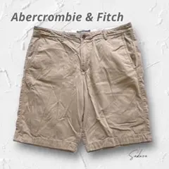 Y4670【アバクロンビー＆フィッチ】ハーフパンツ シンプル ベージュ 34