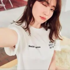 herlipto Social Distance Tシャツ(Blue Gray）