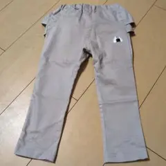 おにぎり刺繍フリル付きベージュパンツ