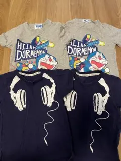 ドラえもん/ヘッドフォン　Tシャツ　4枚セット
