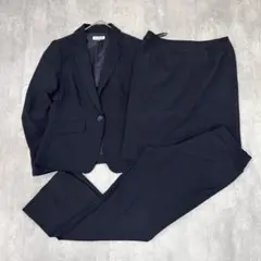 Z12【美品】【13号】 クロッシー スーツ上下 3点セット 紺色 ストライプ