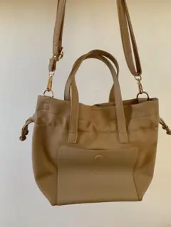 キャメル トートバッグ ショルダーバッグ