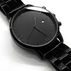 新品 メンズ 腕時計 ブラック 未使用 時計 メタル 金属製 シンプル おしゃれ