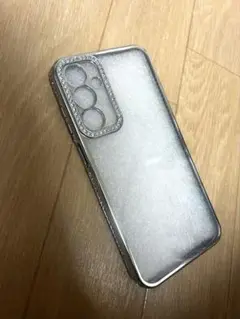 GALAXY S25 キラキラスマホケースシルバー