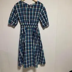 ⬜︎コルザ　チェック柄 半袖ワンピース