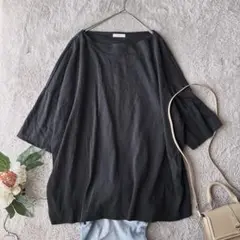 美品(XL)七分袖/オーバーサイズ/ロンT/長袖/コットン100%/綿/大きい