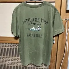 Confuse オリーブグリーン Tシャツ Lサイズ　軍物　army