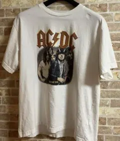AC/DC プリント Tシャツ Lサイズ ホワイト