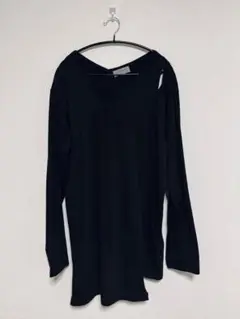 ヨージヤマモトプールオム ロングカットソー 黒 25SS