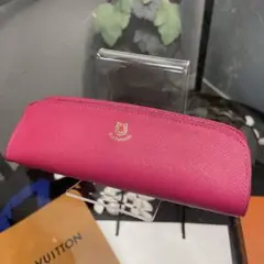 ピンク 合成皮革 ポーチ
