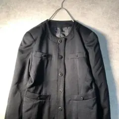 【ヴィンテージ】レトロ ブラックフォーマル ジャケット 古着used AS109