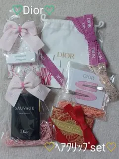 【新品未開封】Dior バックステージ ヘアクリップ 巾着&香水サンプル2種つき