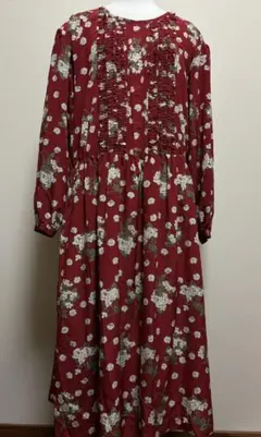 2581◆OLIVE HOUSE (オリーブハウス)レトロ花柄ワンピース