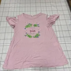 ニットプランナー　花柄むらさきＴシャツ１６０サイズ