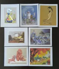アート　7枚セット　動物　人物　風景 ホイルアート　エッチングアート　キラキラ