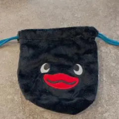 Pingu フェイス巾着　ピングー　上向き　ガチャ　ポーチ