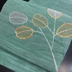 8-50 夏帯 夏物 名古屋帯 八寸 美品 正絹 着物 松葉仕立て 絽 単衣