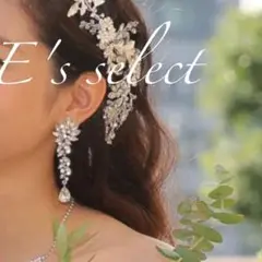 シルバー　ビジュー　ブライダルアクセサリー　結婚式　イヤリング