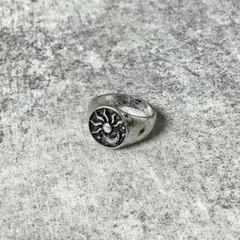 激渋 vintage silver 印台リング ラウンドリング メンズ 約21号