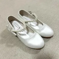 ホワイト パール付きフォーマルシューズ　21cm(34)