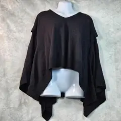 【klassiek】Vネックポンチョ　タグ付き　未使用品　M　黒