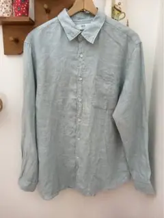 ユニクロ　シャツ　麻