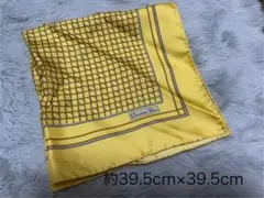 Christian Dior イエロー スカーフ 約39.5cm