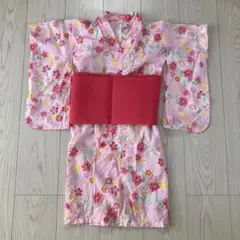 花柄ピンク浴衣 綿100%