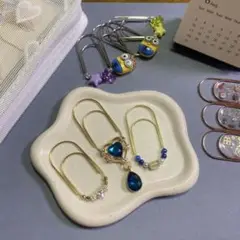 大きめ可愛い ペーパークリップ バインダー貯金 a60