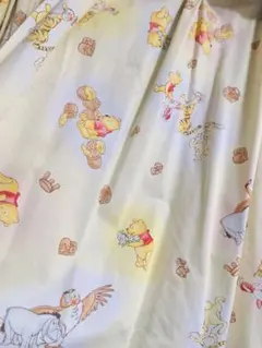 カーテン レース セット プーさん プーさんとピグレット　カーテンタッセル付き