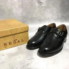 未使用　リーガル　REGAL (22) レザードレスシューズ　シングルモンク