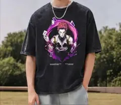 HUNTER×HUNTERヒソカダークグレーTシャツSサイズ